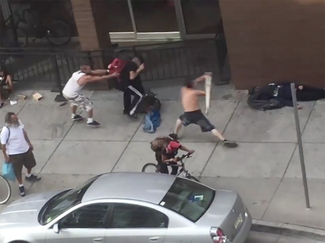 Image result for man attacks others in street