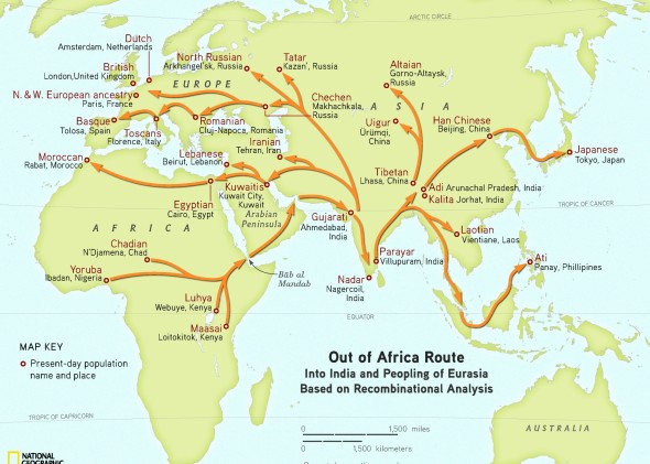 Image result for out of africa theory via Arabia