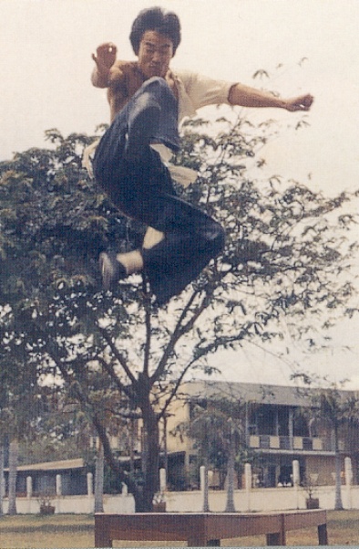 Image result for jump kick bruce lee