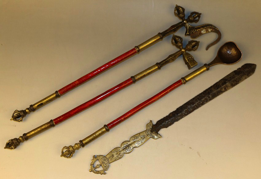 Image result for tibetan ritual exorcism tool set