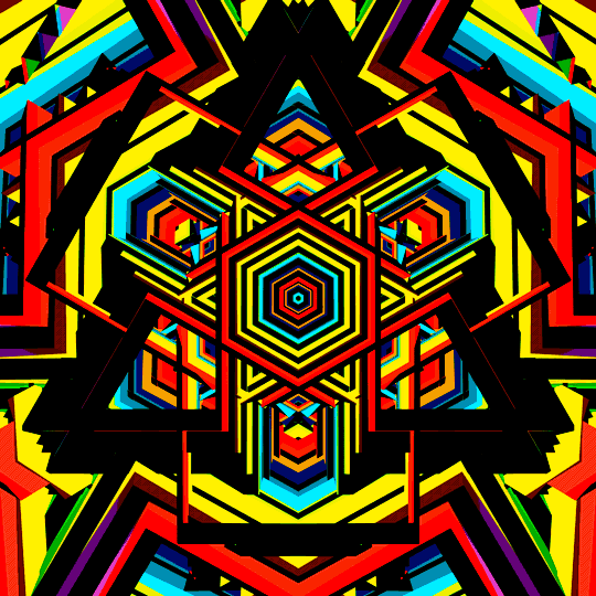 geometric hexagon gif | WiffleGif