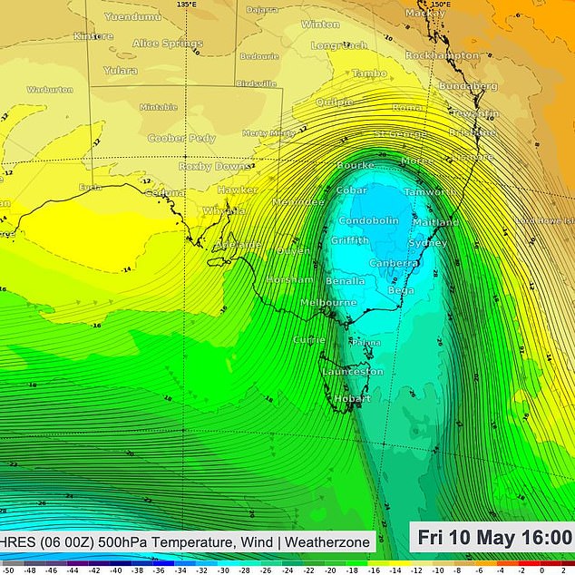 Antarctic cold front to send temperatures plummeting to 10C lower than  average in Sydney, Melbourne | Daily Mail Online