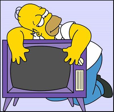 Homer and his tv