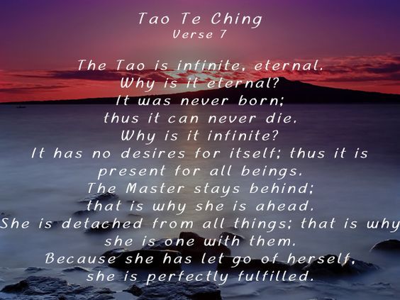 Tao Te Ching verse 7