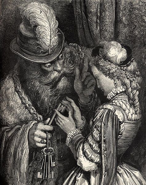 Bluebeard by Gustav Dore | Gustave dore, Grimm masalları, Eskiz