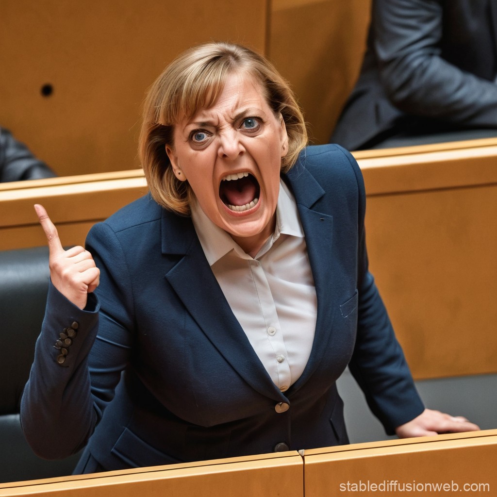 Angry German Politician Yelling in Parliament | Stable Diffusion Online