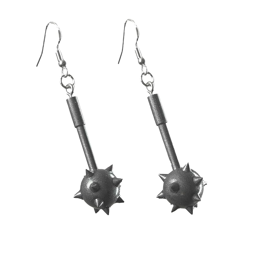 Amazon.com: Morning Star Drop Earrings | Medieval Renaissance Weapon Jewelry  | Spiked Ball | Gothic Morningstar : Handmade Products