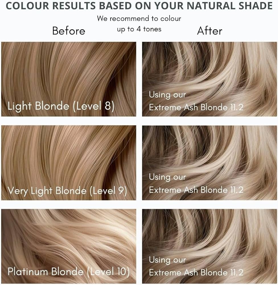 Amazon.com : Naturigin Extreme Ash Blonde Hair Dye 11.2 - Permanent Hair  Color with 100% Gray Coverage - Organic Ingredients, Argan Oil - Ammonia  Free Hair Color for Women, Vegan, Cruelty-Free, Long