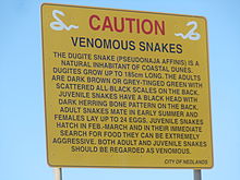 220px-Caution_sign_for_dugite_snakes_in_