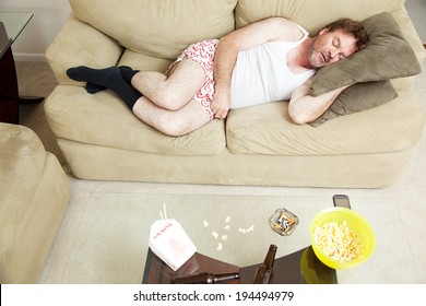 Overhead View Unemployed Man Sleeping On Stock Photo 194494979 |  Shutterstock