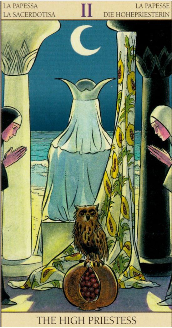 II. The High Priestess - Tarot of The New Vision (Gianluca Cestaro & Pietro  Alligo) | Tarot, Tarot significado, Tarjetas artísticas