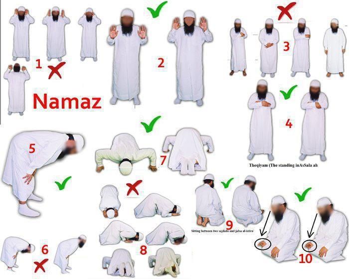 HOW TO PRAY SALAH (NAMAAZ) AND ITS POSTURE - STEP BY STEP | Prayers,  Namaaz, Salaah