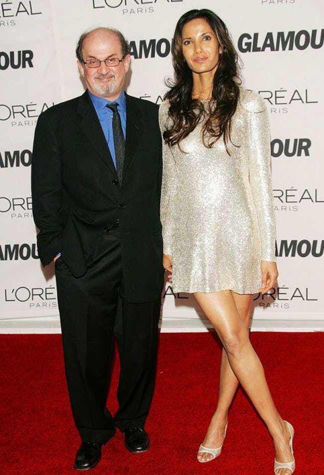 Salman Rushdie is listed (or ranked) 4 on the list 19 Ugly Guys Who Married Supermodels