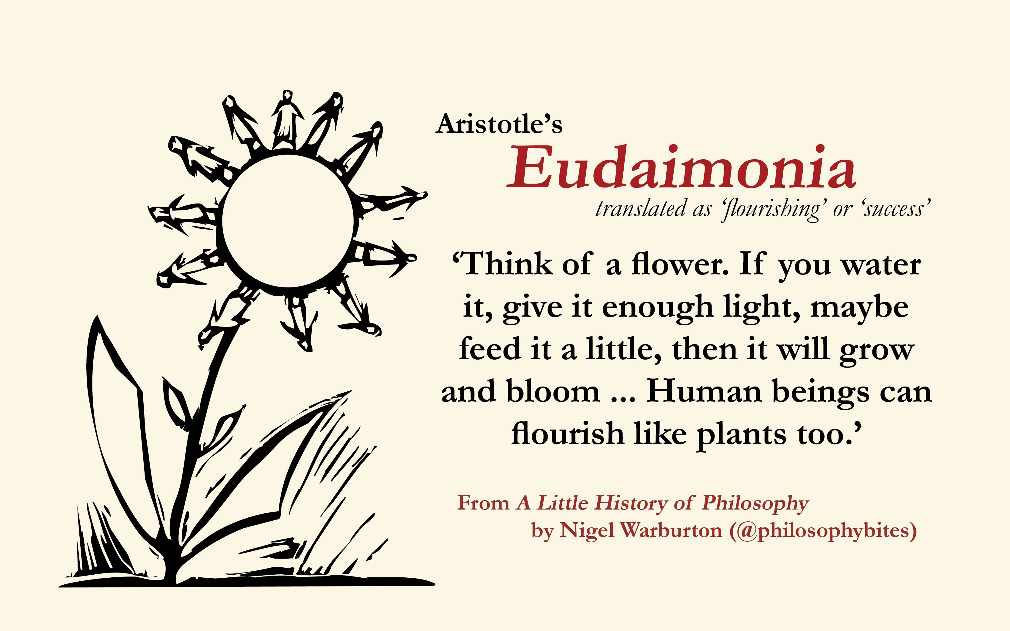 Little Histories on X: "What is true happiness? Aristotle called it  Eudaimonia #FridayFeeling #LittleHistory #philosophy @philosophybites  https://t.co/hB7FLCvvUj" / X