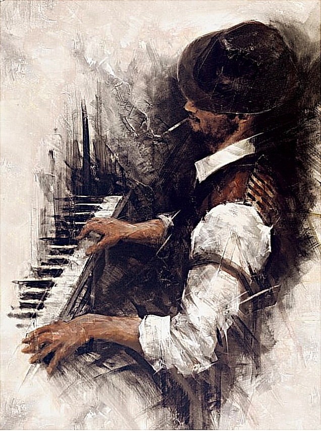 May be art of 1 person and piano