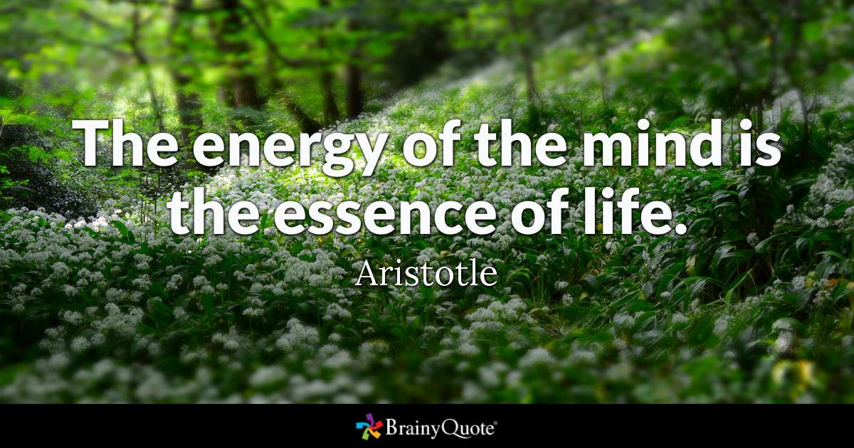 The energy of the mind is the essence of life. - Aristotle